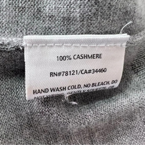 Eileen Fisher Grey 100% Cashmere Duster Cardigan Size S - Picture 8 of 8